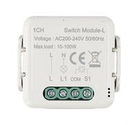 per TUYA per ZIGBEE interruttore della luce, modulo senza filo neutro, richiesto 10A 200-240V, relè per assistente domestico controllo vocale per app custodia ABS bianca (A)