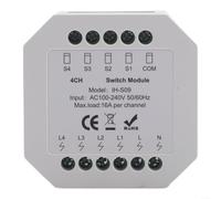 per tuya per Zigbee Smart Switch 16A, telecomando tramite app e controllo vocale, controllo di gruppo e timer, memoria dello stato, per SmartLife, bianco (Zig-bee 4 on)