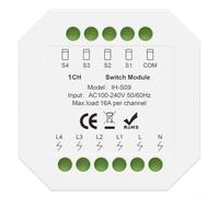Per Tuya per Zigbee Smart Switch Module 16a, relè wireless con app telecomando e controllo vocale, funzione timer per automazione domestica, bianco (Zig-bee 1 on)