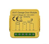 Per Tuya Smart Garage Door Opener Controller WiFi APP Telecomando Voice Control Compatibile con Alexa Timer Pianificazione Notifiche di Sicurezza in Tempo Reale Cronologia Attività Giallo Plastica