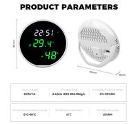 Per Tuya Smart Home Sensore WiFi con Display LCD e Opzioni di Calibrazione