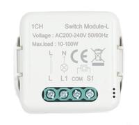 per tuya ZigBee, modulo di commutazione 230 V, nessun conduttore neutro richiesto, controllo remoto tramite app, controllo vocale, facile installazione in vecchi edifici, bianco (1CH)