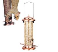 per uccelli in metallo - stazione di alimentazione con finitura in rame, accessorio esterno resistente agli scoiattoli per uccelli selvatici | Dispenser di cibo da appendere pronto per il