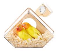 per uccelli - Lovebirds House - Nidificazione per parrocchetti, scatola per l'accoppiamento dei pappagalli con trespolo per uccelli di piccole dimensioni