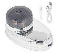 Per un foglio a forma di, per mini trimmer a cor, impermeabile ricaricabile USB con display digitale, per il taglio della barba (Argento)