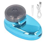 Per un foglio a forma di, per mini trimmer a cor, impermeabile ricaricabile USB con display digitale, per il taglio della barba (Blu)