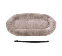 Per un letto grande, per un dog umano con copertura lavabile rimovibile, morbido e gigante di dimensioni umane, con cinturino, colore del caffè a gradiente