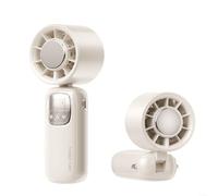 Per un versatile ventilatore da appendere al collo e dispositivo di raffreddamento portatile con forti prestazioni del vento per alleviare il calore estivo in stile finitura bianca (bianco)