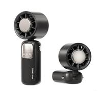 Per un versatile ventilatore da appendere al collo e dispositivo di raffreddamento portatile con forti prestazioni del vento per alleviare il calore estivo in stile finitura bianca (nero)