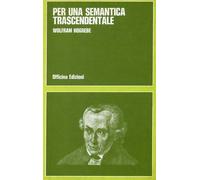 Per una semantica trascendentale - [Officina Edizioni]