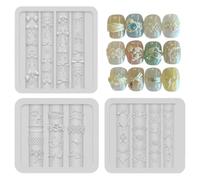 per Unghie in Silicone 3 Pezzi Trasparenti 3D Riutilizzabili | Strumenti per decorazione manicure Manicure, Viaggio, Casa, Studio, Nozze, Vacanza, Appuntamento, Laurea
