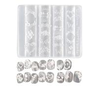per unghie in silicone - trasparente farfalla manicure | Pizzo Nail Design Modelli Stampo per Resina Casting Manicure FAI DA TE Decorazione Principianti Professionisti Casa Salone