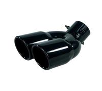 Per Universal 63mm Ingresso Auto Doppio Terminale Di Scarico Posteriore Marmitta Uscita Titanio Nero Accessori Auto In Acciaio Inox(Black W)