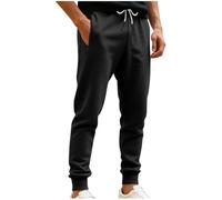 per Uomo Autunno Estate Sport Atletico Corsa Pieghettato Gamba Dritta Base Polsino Lungo Gamba Pantaloni Uomo 2025 Moda Y2K, H-285 Nero, 3XL