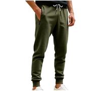 per Uomo Autunno Estate Sport Atletico Corsa Pieghettato Gamba Dritta Base Polsino Lungo Gamba Pantaloni Uomo 2025 Moda Y2K, H-285 Verde lime militare, 3XL