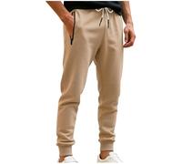 per Uomo Autunno Estate Sport Atletico Corsa Pieghettato Gamba Dritta Base Polsino Lungo Gamba Pantaloni Uomo 2025 Moda Y2K, H-285 Cachi, L