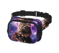 per Uomo Donna Gatto seduto all'interno della nebulosa Marsupi Regolabili Borsa a Tracolla per Viaggio