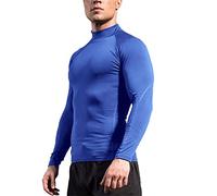 Per uomo Maglietta a compressione Manica lunga Rashguard Fresco asciutto Traspirante Elasticizzato Maglia da ciclismo Baselayer Fitness Allenamento atletico Allenamento Top UPF 50+ - Collo a lupetto