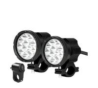 Per UTV Moto Fendinebbia 12 Chip Faro LED Aggiuntivo Lungo Alto/lampeggiante Ausiliario Anteriore FANALE ANTERIORE(2pcs with Switch A)