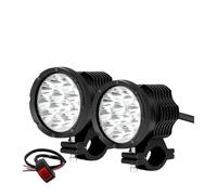 Per UTV Moto Fendinebbia 12 Chip Faro LED Aggiuntivo Lungo Alto/lampeggiante Ausiliario Anteriore FANALE ANTERIORE(2pcs with Switch)