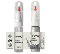Per VAG/VW/AUDI COOL SILVER LX7W Ritocco Riparazione Graffi Vernice (VERNICE+...