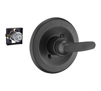 Per valvole doccia serie 13/14 in rame e acciaio inox con piastra di copertura per maniglia, compatibile con 1300/1400 e R10000, cromo nero nichel (opaco)