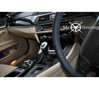 Per Vauxhall Tigra B Perforata Volante IN Pelle Cover Azzurro Cielo Doppio STT