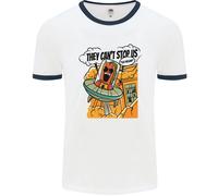 Per Vegani UFO Divertente Vegetariano Alien Uomo Ringer