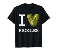 per Veri Amanti dei sottaceti: I Love Pickles - Testo Bianco Maglietta