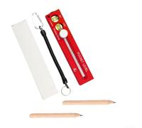 Per versatile Righello Dritto Corpo in Alluminio Sistema a Doppia Scala Testa Rotabile per Uso Architettonico 290mm (rosso)