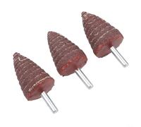 Per versatili teste abrasive con gambo conico da 6 mm, confezione da 3 mole in carburo di silicio per trapani rotanti, prestazioni superiori su ruggine e intagli in legno (6 x 16)