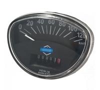 Per Vespa Veglia Logo 120 Kph Nero Face Tachimetro Super Rally VMA