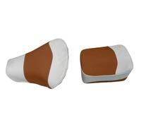 Per Vespa Vlb Vbb Sprint Singolo Sella Sedile Anteriore E Buddy Pad IN Tan White
