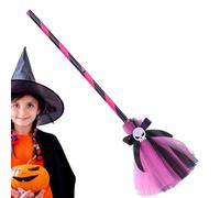 per vestire le streghe - da favola di Halloween Fancy Witch Dress Up,Mago Cosplay Cappello da Scopa per ragazze adolescenti per giochi di ruolo, feste in costume, sfilate, cosplay