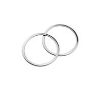 PER Vezel PER HRV 2014-2017 2 Pezzi Copertura Per Bocchetta Dell'aria | Pannello Interno Bracciolo Adesivo Per Coperture Delle Prese Di Condizionamento Telaio Pulsante Console(Stainless silver)