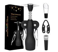 per vino - 4 pezzi strumento di estrazione del sughero, vite alata, manuale con costruzione robusta | barwar per adulti intenditori sommelier feste celebrazioni cucina uso