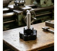Per vite a testa zigrinata a cinque stelle per manopola di serraggio filettata M6 adatta per maniglia e montaggio di utensili (25 x 6 x 50 mm)