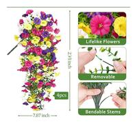 per vite Eucalipto Artificiale 28,3in con Fiori Gloria Mattutina per Arredamento