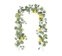 per vite Finta Limoni Realistici 1.8m 6 Frutti PE per vite(1pc) | Materiale PE , leggero, non appassisce, colore duraturo, per facile , uso interno