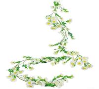 per vite Floreale Seta Margherita per Decorazione Muri per(White) | Design realistico, vivaci, aspetto naturale, per ideale per soggiorno, durata nel tempo