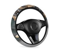 Per volante per auto adatto per la maggior parte dei veicoli Coprivolante elasticizzato per per cani marrone chiaro Veicolo da 15 pollici Coprivolante