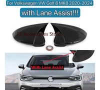 Per Volkswagen Golf MK8 VIII 8 Coppia Coperture Dello Specchio Laterale Caps 2020 2021 2022 Per VW Nero Lucido ala Retrovisore Con Lane Assist