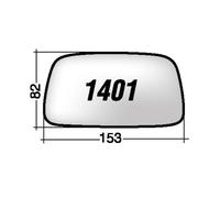 Per Volvo 440 1987-1994 Vetro di Ricambio Dx per Specchio Retrovisore 153X82mm