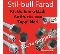 Per Volvo EX30 da 2023 Kit Bulloni Antifurto NERI Stil-Bull Farad Cerchi in Lega