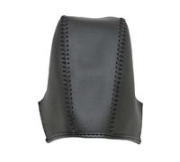 Per Volvo Per XC60 2009-2012 Nero Vera Pelle Cucita A Mano Pomello Del Cambio Per Auto Coperture Collari Cambio Automatico Tappo Copri Pomello Leva Cambio(Black thread)