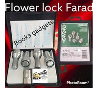 Per Volvo XC90 DAL 12.2005> Kit Bulloni Antifurto Flower Lock Farad Cerchi Lega