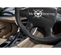 Per Volvo XC90 02-12 Perforata Copertura Del Volante IN Pelle Crema Doppio Punto