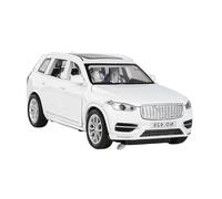 Per VOLVO XC90 SUV 1:32 Modello di Auto In Lega Diecast In Metallo Suono e Luce Tirare Indietro Ornamenti Batteria non inclusa(White)