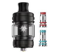 Per VOO POO UFORCE-X Nano Tank | 28mm serbatoio con 4.5mL Atomizzatore Top Airflow Fit PnP X Coil Per Vinci Spark 100 Mod Kit, DTL Vaping, senza nicotina (Nero) (Nero)