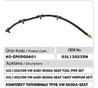 PER VW AUDI SKODA SEAT 2.0 TDI TUBO FLESSIBILE DI RITORNO SCARICO INIETTORE 0...